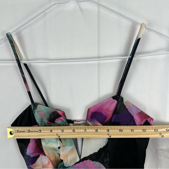 Charlotte Russe - Women's Dress - X Small - Black Floral - Spaghetti Strap - NWT - Picture 8 of 12